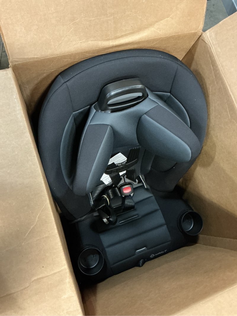 Condition photo showing As Is for safety 1st ellaris 3-in-1 convertible car seat, slim fit design, rear & forward-facing, 5-position headrest, 3-across fit, travel-friendly with machine-washable seat pad, smokey haze