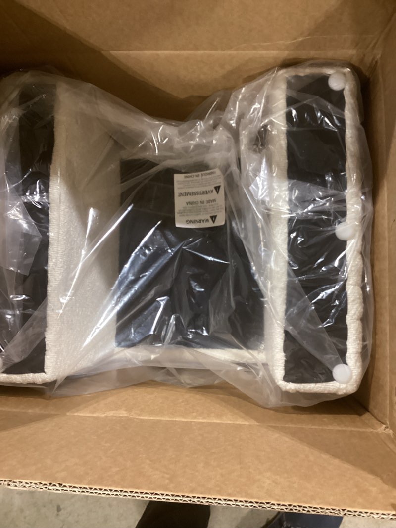 Condition photo showing Good Condition for Get Set Style Vanity Stool Chair,Modern Boucle Ottoman Foot Stool with Wooden Legs Sofa Bench Footstool Extra Seat for Vanity,Makeup Room,Living Room,Entryway,Office (Fully Assembled) White