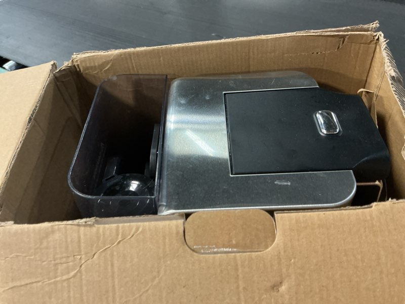 Condition photo showing As Is for Single Serve Coffee Maker for K-Cup Pod and Grounds, Hot and Iced Coffee Maker, Strong Button Feature, 6 to 14oz Brew Sizes, 50oz Removable Reservoir, Up to 6.5 Inch Cup, Stainless Steel, Black