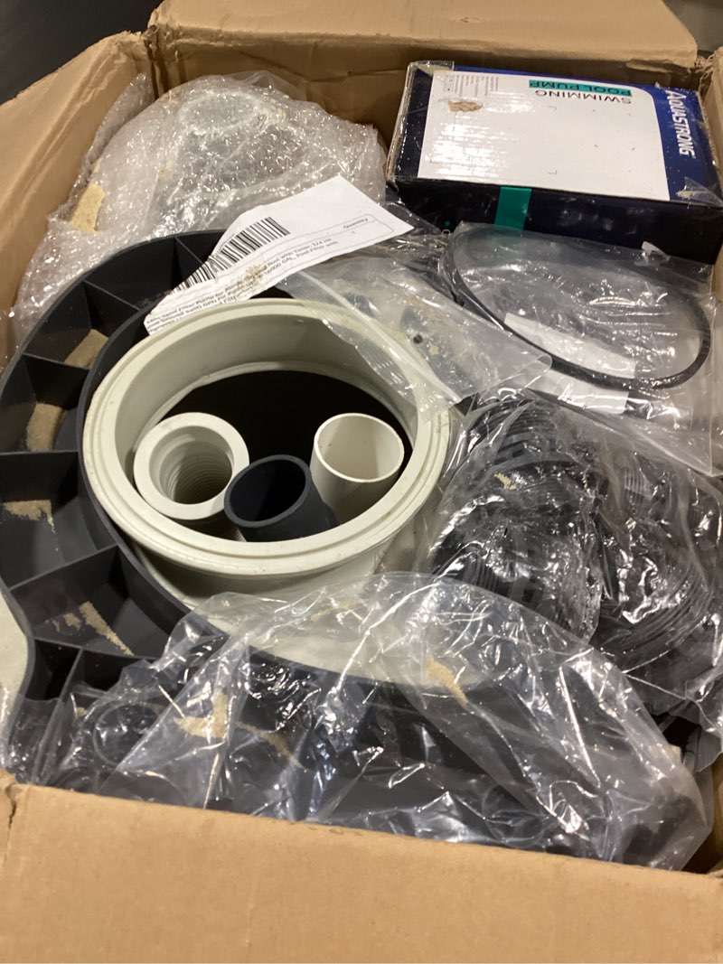 Condition photo showing As Is for aquastrong 16in sand filter pump for above ground pool with timer, 3/4 hp pool pumps above ground 3800 gph for pools up to 16000 gal, pool filter with 6-way valve, improved circulation and filtration