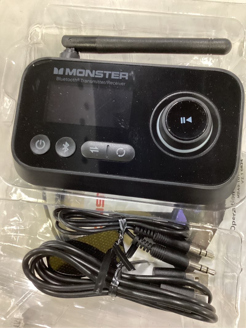 Condition photo showing As Is for cassette to aux audio adapter for car, compatible with devices featuring 3.5mm aux port