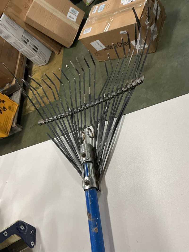 Condition photo showing As Is for Kobalt 24-in Steel Lawn and Leaf Rake with Fiberglass Handle