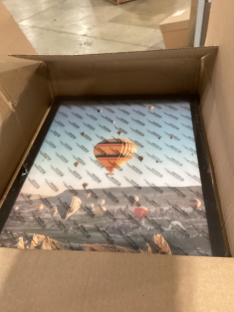 Condition photo showing New/Like New for 14x19 picture frame black for poster photo picture, horizontal and vertical formats for wall hanging, 14 x 19 wall gallery poster photo frame with shatter resistant plexiglass,black black 14x19 inch