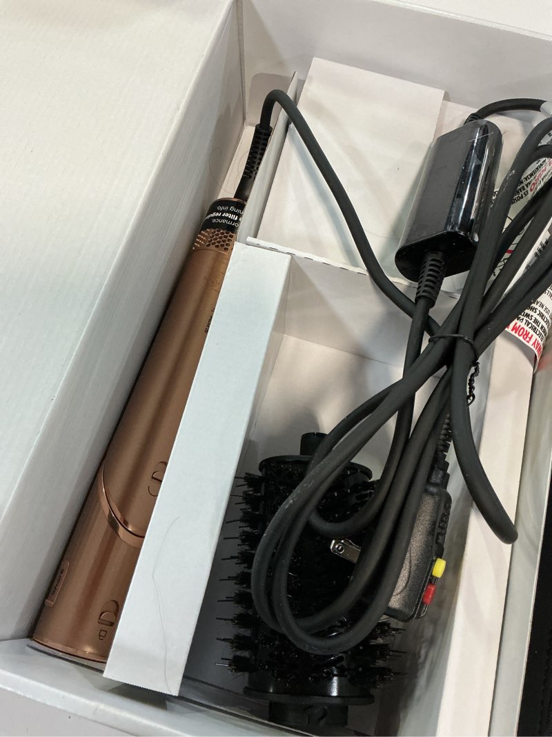 Condition photo showing As Is for shark flexstyle | air multi-styler & drying system | hair dryer brush for blowouts with coanda auto- wrap curlers, oval brush, concentrator attachment & storage bag | copper (spec. edition) | hd433cp copper-limited edition