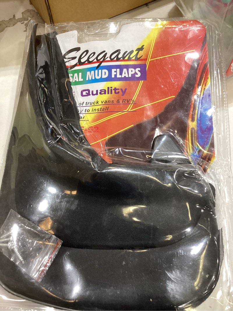 Condition photo showing Good Condition for 2 pcs car mud flaps, front and rear splash fender guard trim, anti-scratch heavy-duty mudguard protector, universal modification accessories for most cars suvs trucks (black)