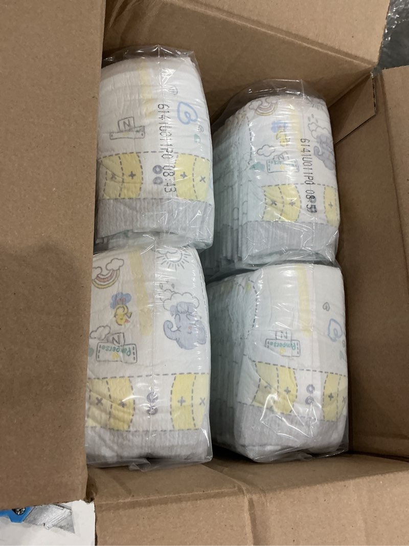 Condition photo showing New/Like New for pampers swaddlers newborn diapers, size newborn (10 lbs), 140 count, fragrance free, hypoallergenic, absorbent, pediatrician recommended, skin safe newborn 140