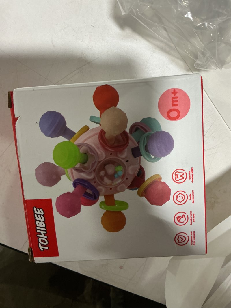 Condition photo showing Good Condition for Baby Montessori Sensory Toys for 0-6 6-12 Months, Baby Teether Teething Toys for Babies 0 3 6 9 12 18 Months, Newborn Infant Learning Developmental Toys Gifts for 1 2 Year Old Boys Girls Pink