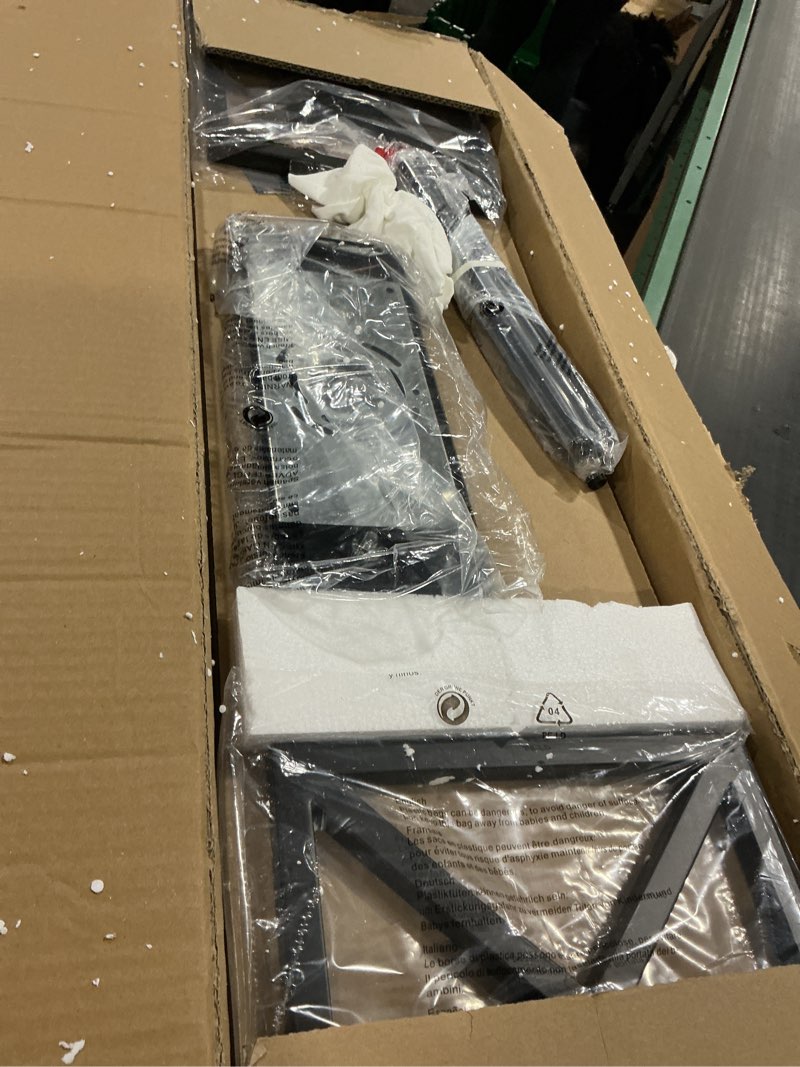 Condition photo showing Good Condition for Espird Farmhouse Dining Room Light Fixture - 5 Light Matte Black Rectangle Light Fixture with Adjustable Height & Thickened Metal Dining Table Fixture Chandeliers for Dining Room&Kitchen Island 5 light Black