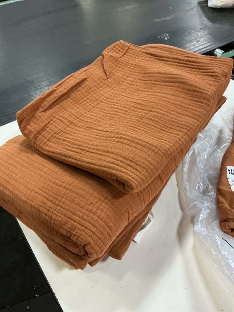 Condition photo showing Good Condition for organic cotton gauze duvet cover set terracotta queen 