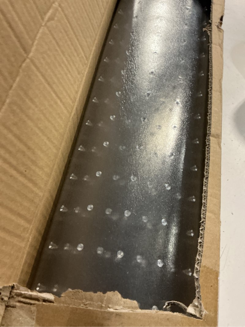 Condition photo showing Good Condition for office chair mat for carpets, clear computer desk chair mat for low carpeted floors, thick and sturdy carpet protector, easy glide and flat without curling (30'' x 48'' rectangle) 48" x 30" rectangle