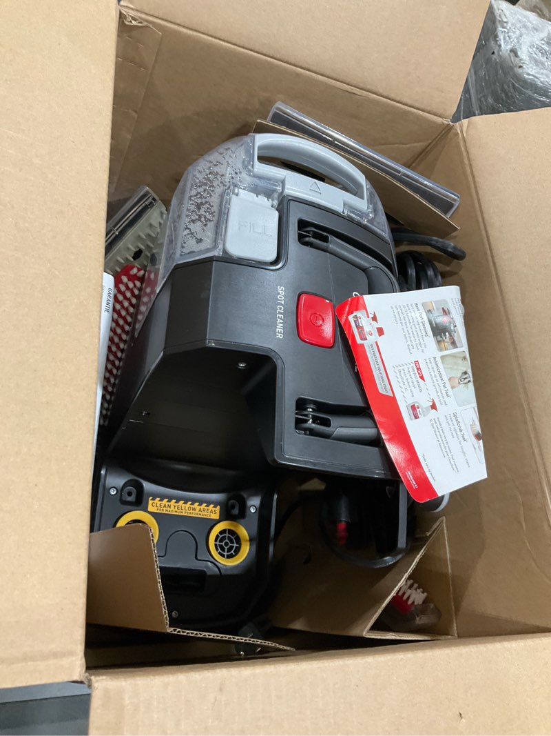 Condition photo showing As Is for Hoover CleanSlate XL Deep Cleaning Carpet + Upholstery Spot Cleaner Machine with Specialized Tools, Permanent Stain Remover, Pair with Hoover Portable Spot Cleaner Solution