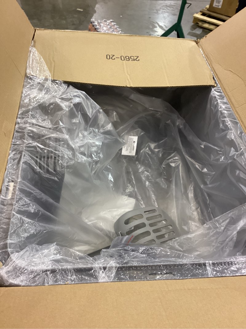 Condition photo showing As Is for Stainless Steel Cat Litter Box with Lid, 23.7" L x 15.8" W x 13.8" H XL Metal Kitty Litter Box for Big Cats, High Sided Enclosure, Non-Sticky, Anti Urine Leakage, Easy Cleaning Grey