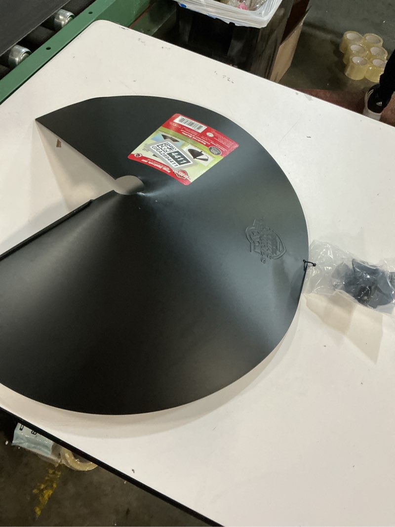 Condition photo showing Good Condition for Nature's Way Squirrel Shield 18 inch Metal Squirrel Wrap Around Baffle for Outdoor Wild Bird Seed Feeder, Squirrel Proof, Black