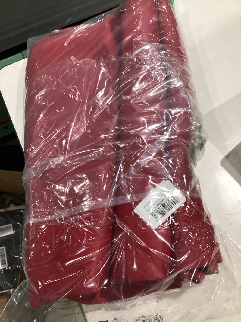 Condition photo showing Good Condition for hiasan blackout curtains for bedroom, 52 x 84 inches long - thermal insulated & light blocking window curtains for living room, 2 drape panels sewn with tiebacks, christmas red 52"w x 84"l (pack of 2) christmas red