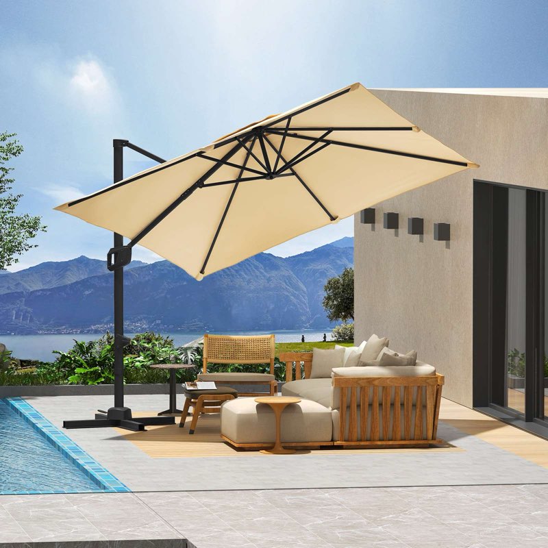 Qeetex 10 Ft Square Patio Umbrella