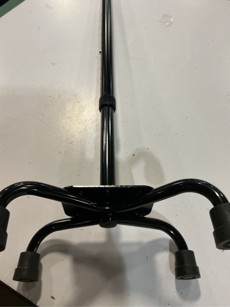 Condition photo showing As Is for medline aluminum quad cane with small base for balance, knee injuries, leg surgery recovery & mobility, portable, lightweight walking aid for seniors & adults