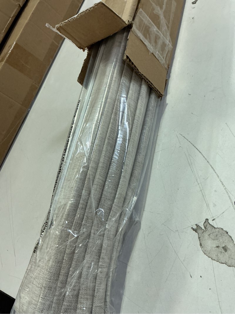 Condition photo showing Good Condition for LazBlinds No Tools No Drill Cordless Roman Shades for Windows, Blackout Thermal Insulated UV Blocking Window Blinds, Room Darkening Fabric Blinds for Indoor Windows, 34'' W x 64'' H, Beige Blackout - Beige 34\" W x 64\" 