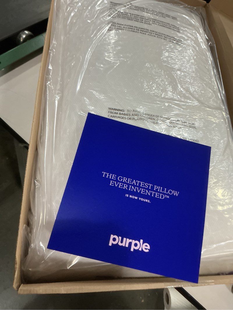 Condition photo showing Good Condition for Purple Harmony Pillow – Talalay Latex Foam Cooling Pillow for Combo or Side Sleepers, 360º Hex GelFlex Grid for No-Pressure Support and Luxurious Weightless Feel - Standard, Medium Feel, Tall Height Standard – Tall