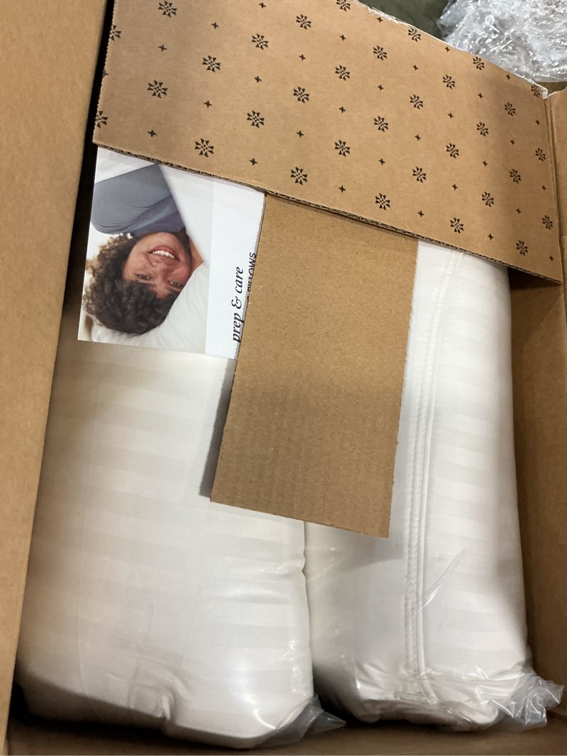 Condition photo showing New/Like New for Beckham Hotel Collection Bed Pillows Standard/Queen Size Set of 2 - Original Soft Down Alternative Pillow for Sleeping - Soft Support for Back, Stomach or Side Sleepers