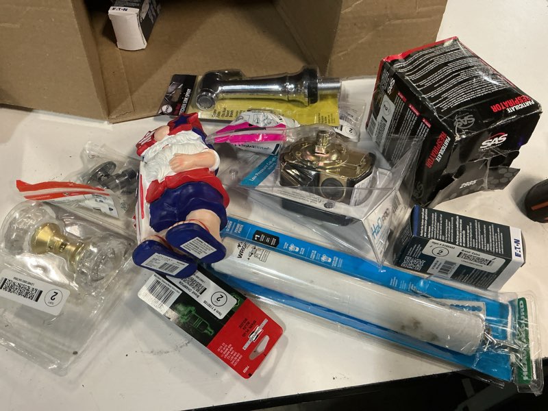 Condition photo showing As Is for assorted small tools, screws, latches, and home repair accessories