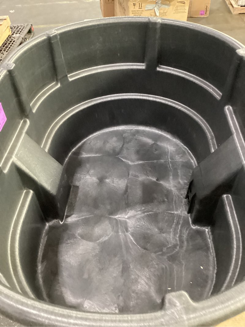 Condition photo showing Good Condition for rubbermaid commercial products stock tank, 150-gallons, structural foam, heavy duty container, for livestock/animal/cattle feed & water, outdoor homemade pool/hot tub/bathtub, & pet cleaning/dog wash 150 gallon