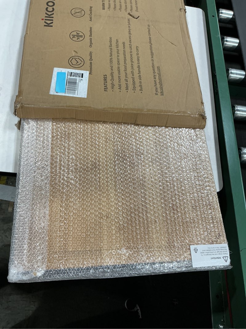 Condition photo showing New/Like New for 30 Inch Extra Large Bamboo Cutting Boards for Kitchen, Wood Cutting Board with Deep Juice Groove and Handle Heavy Duty Chopping board, Oversized Stove Top Cover, Kikcoin, 30" x 20"