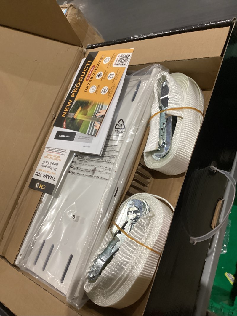 Condition photo showing As Is for CondoMounts CLMTVA1044 Full Motion Large Pillar TV Mount | Column | Round & Square TV Post Mount | NO Drill | Holds 80lbs | Fits 32-in. to 70-in. TVs | Fits Pillars 8-in & Wider | White Strap Large Pillar Full Motion Pillar Mount