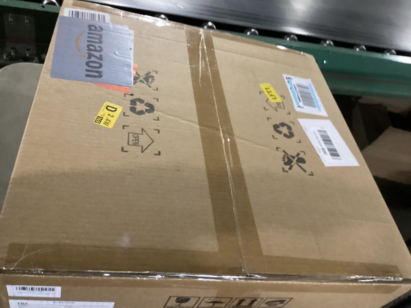 Condition photo showing New/Like New for Ohniyou 20'' Flush Mount Caged Ceiling Fan with Lights Remote Control, Farmhouse Rustic Low Profile Small Vintage Enclosed Ceiling Fan Lighting Fixture Bedroom Dining Room Wood Flush Mount