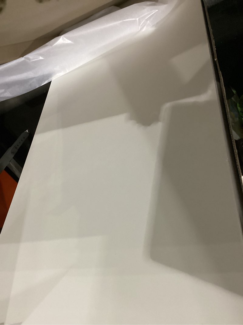 Condition photo showing New/Like New for uDecor DuraClean Smooth White Vinyl Drop Ceiling Tiles - Box of 10, Waterproof, Washable, Class A Fire Rated, 4mm PVC, Ideal for Home, Restaurants, Offices, 80 Sq.ft Coverage White