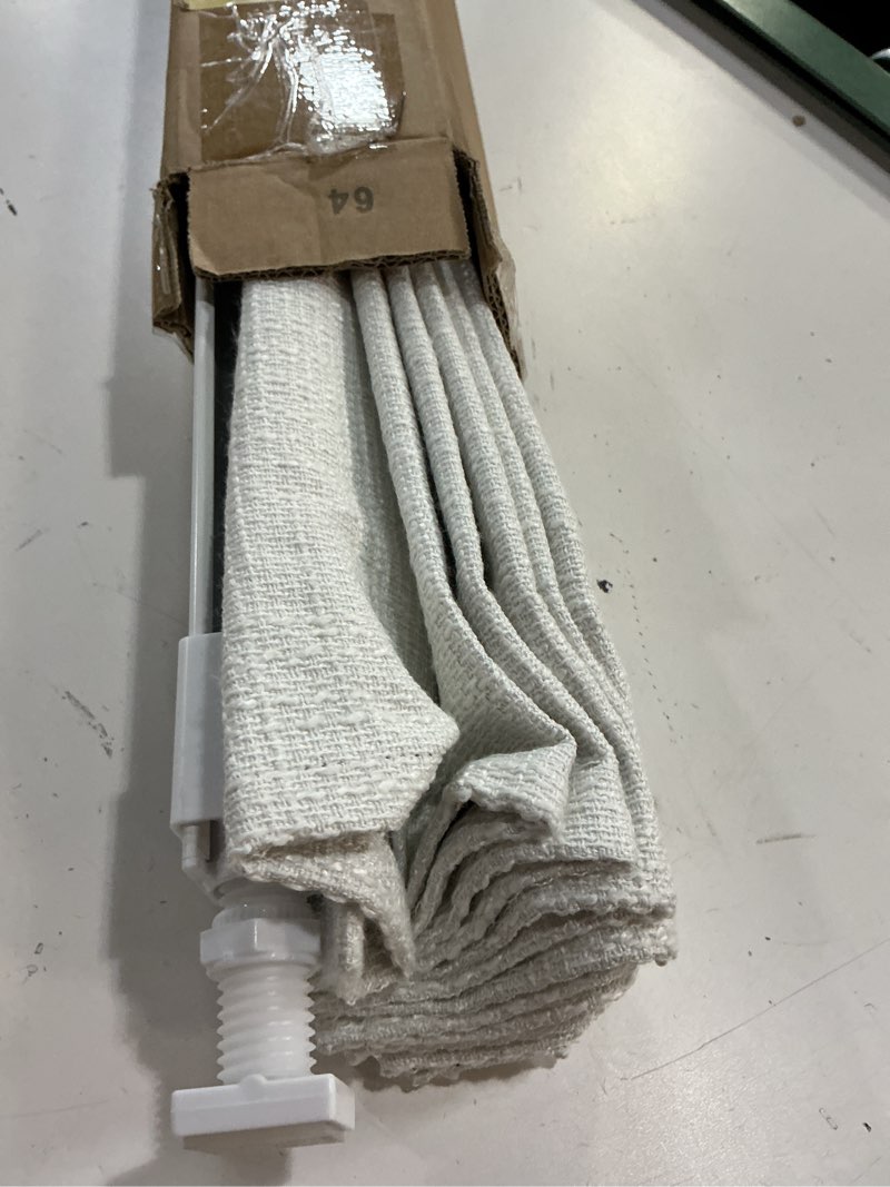 Condition photo showing As Is for no tools no drill cordless roman shades for indoor windows 100% blackout, for window size 23" w × 48" h white white 23" w × 48" h