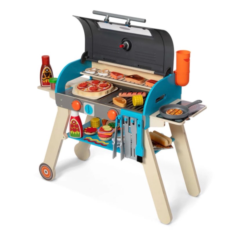 deluxe grill & pizza oven playset, by