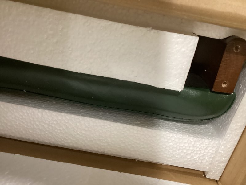 Condition photo showing Good Condition for Solid Wood Shoe Bench, 2-Tier Wooden Entryway Bench, Modern Shoe Rack with Faux Leather Cushion for Hallway, Living Room (Green, 21.65'') Green 21.65 inches