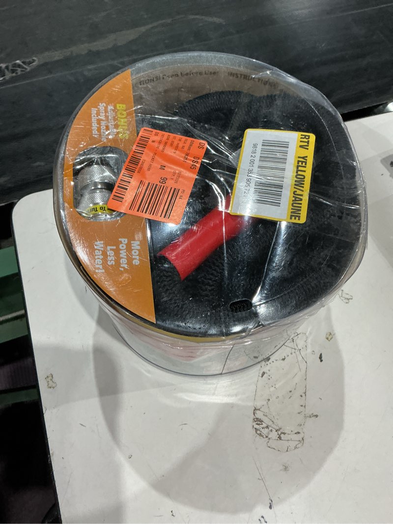 Condition photo showing Good Condition for 3/4 in. x 100 ft. expandable garden hose with turbo shot nozzle