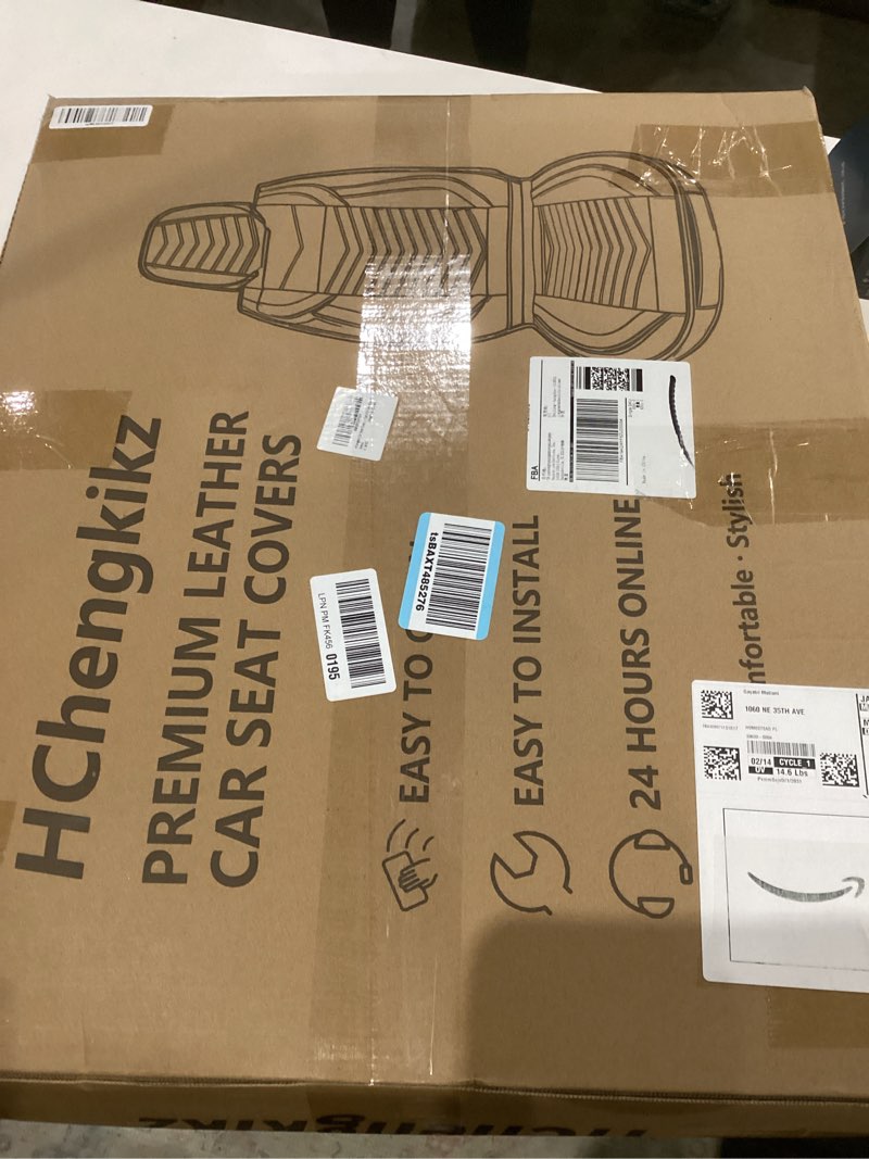 Condition photo showing Good Condition for Car Seat Covers,Breathable and Waterproof Leather Automotive Seat Covers for Cars,Anti-Slip Driver Seat Cover with Backrest for SUV Pick-up Truck Sedan(Style1,5 PCS Full Set,Beige)