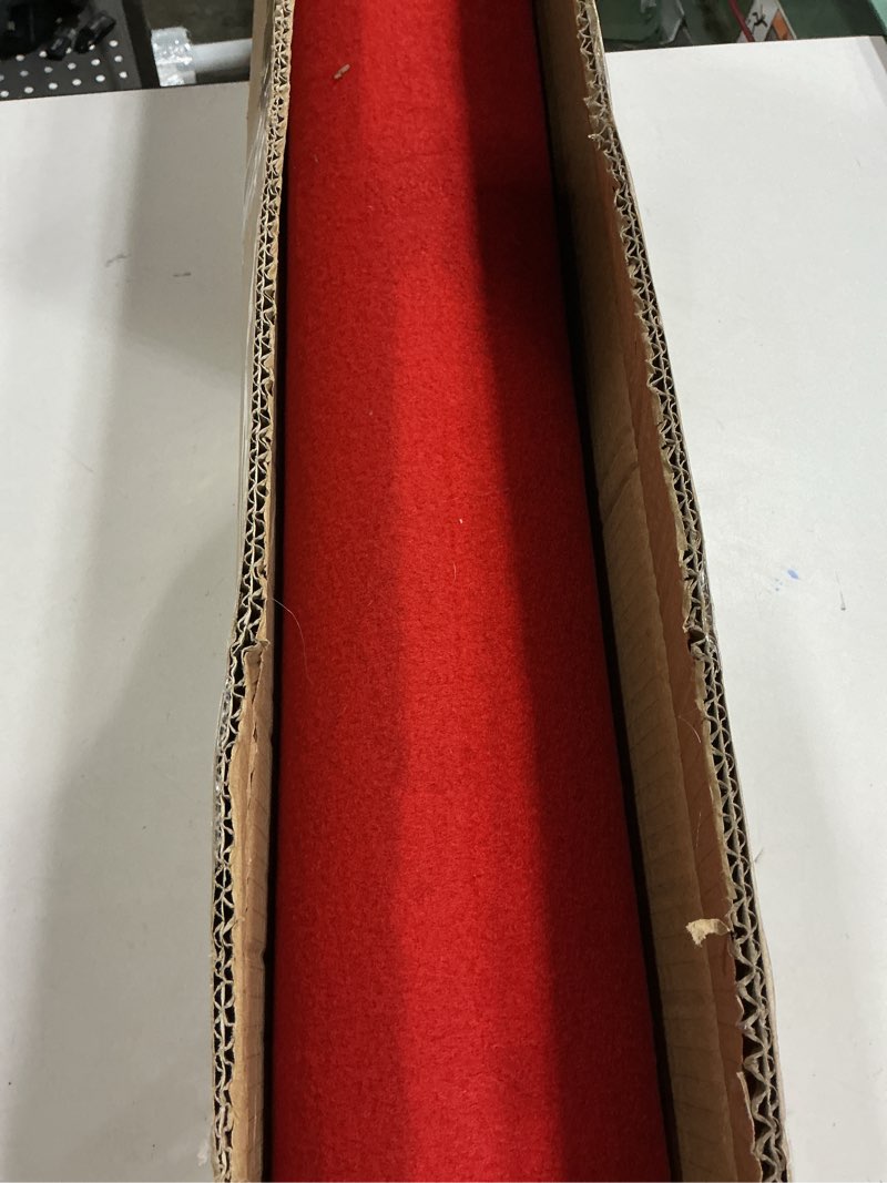 Condition photo showing Good Condition for Extra Thick Red Carpet Runner for Party Felt Non-Slip Rubber Backed Aisle Runway Rug for Step, Proposal & Wedding Decorations, Hollywood Oscars Runway?Reusable (Red, 3 X 10 FT) Red 3' x 10' (Rectangular)