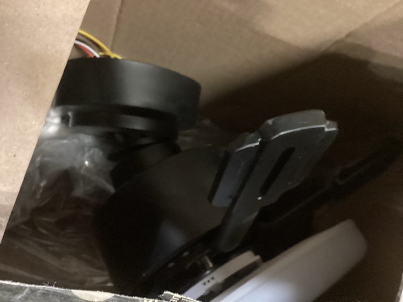 Condition photo showing As Is for Ceiling Fans with Lights, 52 inch Sleek Ceiling Fan with Light and Remote Control, 3CCT, Dimmable, Reversible, Noiseless, Black Ceiling Fan for Bedroom, Living Room