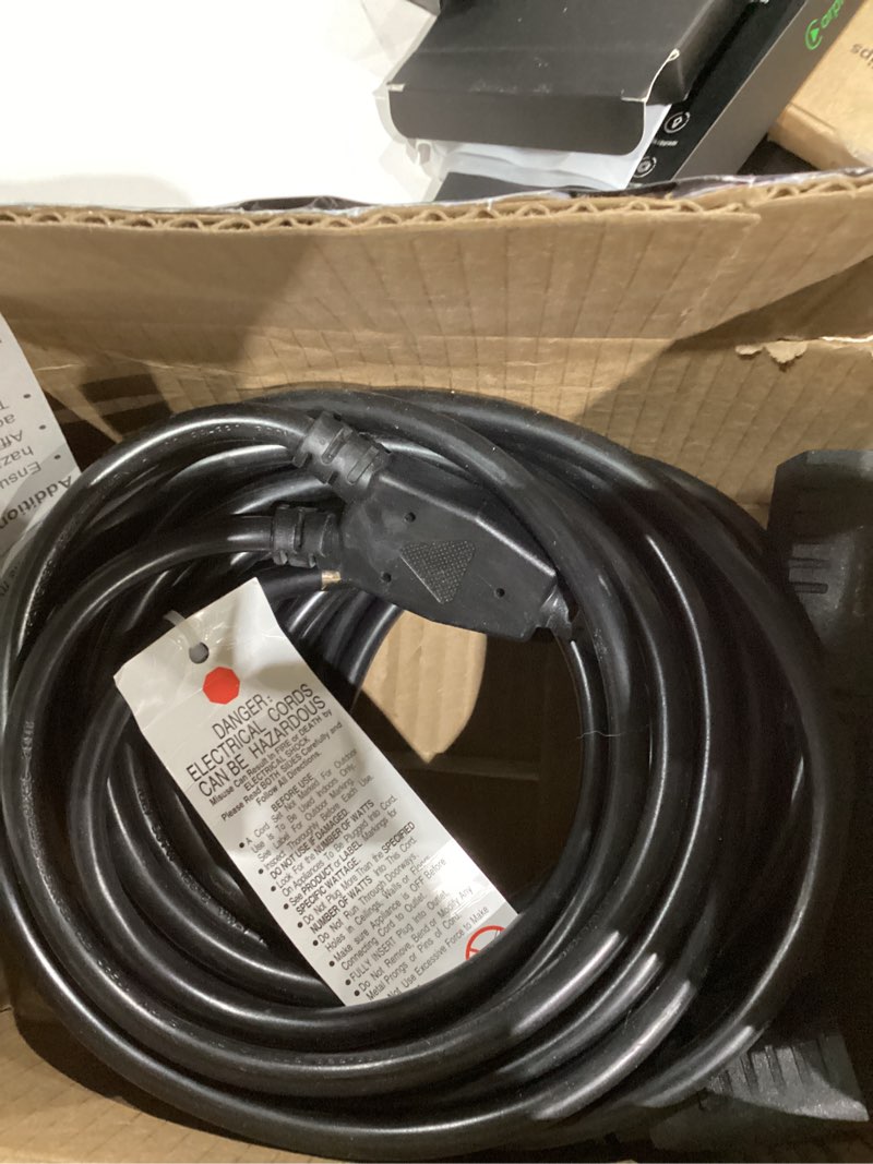 Condition photo showing Good Condition for 2 Way Power Extension Cord Splitter 35 Ft Total (23+6+6)-3 Prong 1 to 2 Extension Cord Cable Y Splitter-Outlet Adatper-SJTW Outdoor for Halloween Christmas Lighting Landscaping-16AWG 13A 125V-UL-1T2