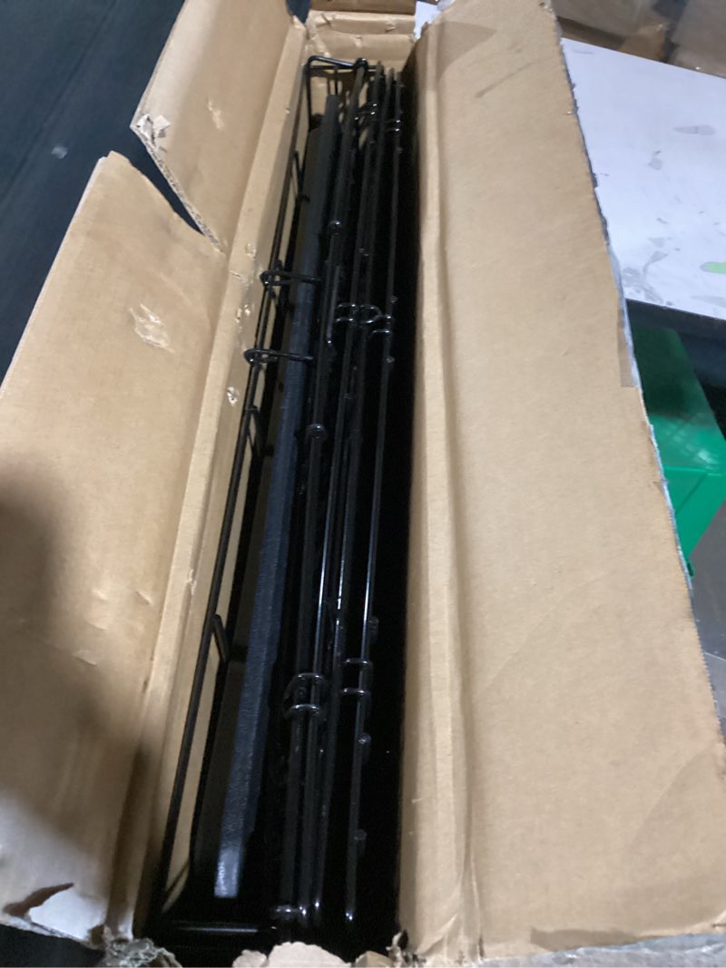Condition photo showing Good Condition for amazon basics portable, collapsible metal wire dog crate with removable tray, double door, easy to assemble, divider panel for large dogs, 42" x 28" x 30", black 42.0"l x 28.0"w x 30.0"h double door w/ divider