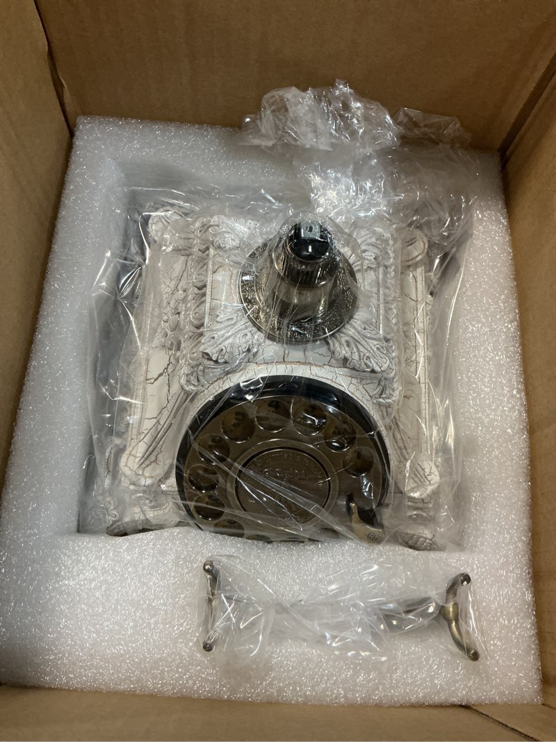 Condition photo showing New/Like New for Audio Guest Book Phone, 32G Capacity Vintage Audio GuestBook Wedding Phone, Retro Audio Telephone Recording Customized Voice Message for Your Wedding Party, Retro White