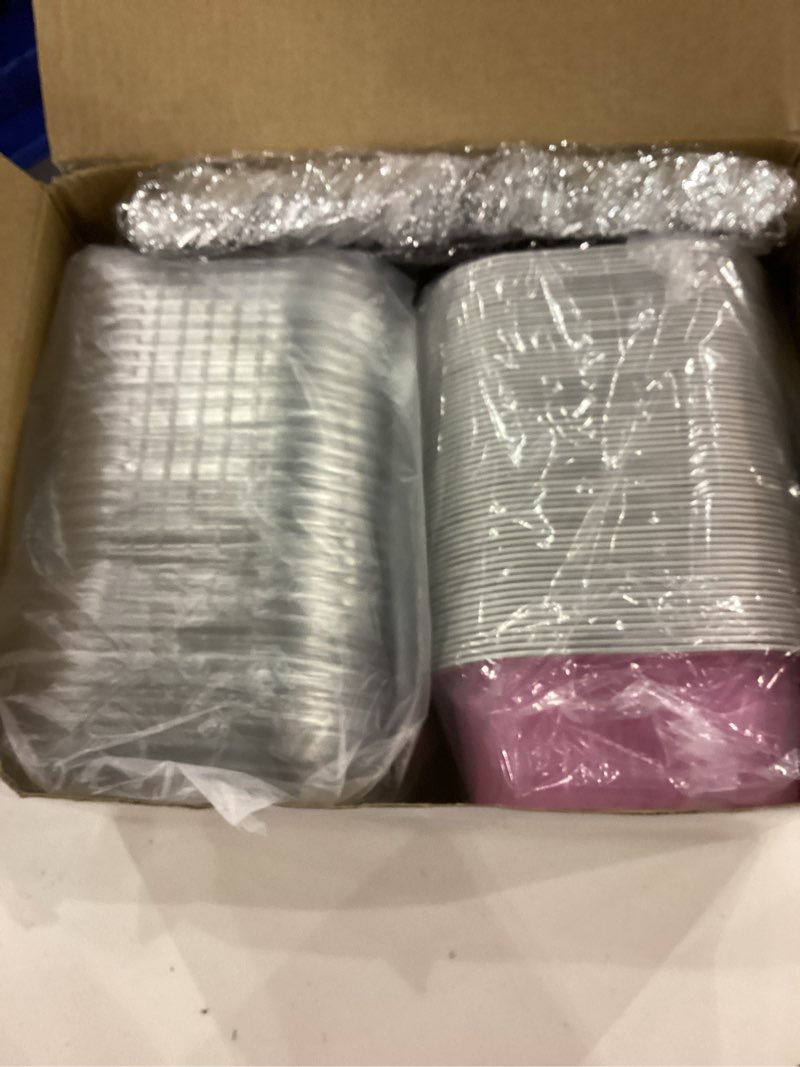 selizo 60 Pack 10oz Mini Disposable Cake Pans with Lids, Aluminum Foil Square Baking Cups, 4.4x4.4 L