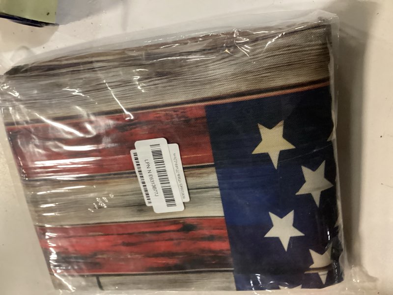Condition photo showing Good Condition for rustic american flag outdoor tv cover waterproof & weatherproof tv covers with roll up front flat for 30-32 inch, red blue outside zipper tv screen protector enclosure with remote control pocket 30-32 inch multicolored