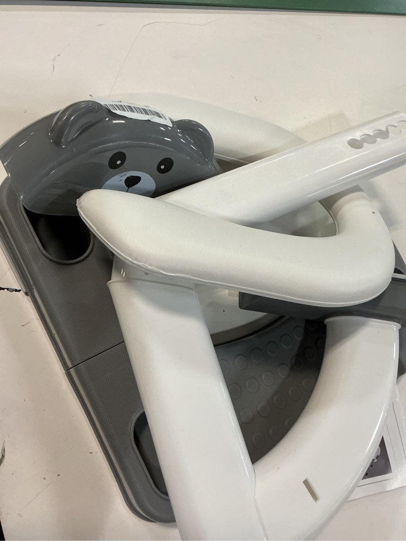 Condition photo showing As Is for Potty Training Seat, SKYROKU Upgrade Toddler Toilet Seat for Kids Boys Girls, 2 in 1 Potty Training Toilet, Splash Guard Anti-Slip Pad Step Stool,New Sector-Shape Stabilized Base (8899+Grey) 8898-grey
