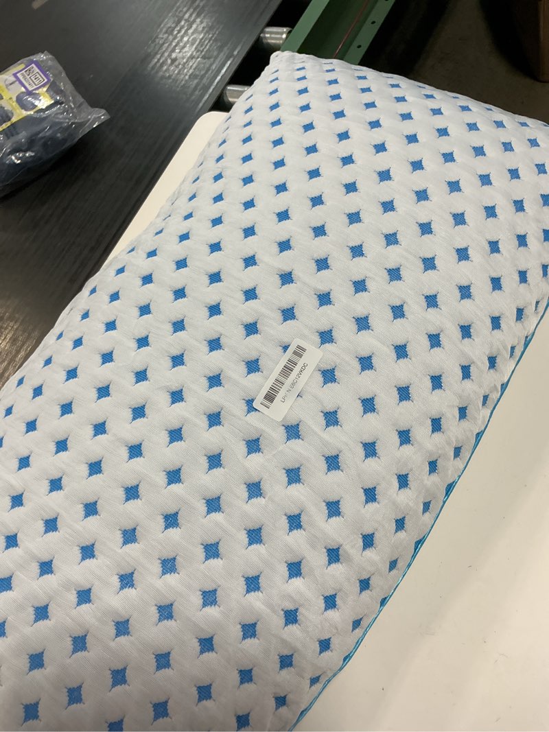 Condition photo showing As Is for memory foam pillows single pack – adjustable loft cooling pillows king size set of 1 for sleeping, firm, supportive, and breathable design for hot, side, back, and stomach sleepers king (u.s. standard)