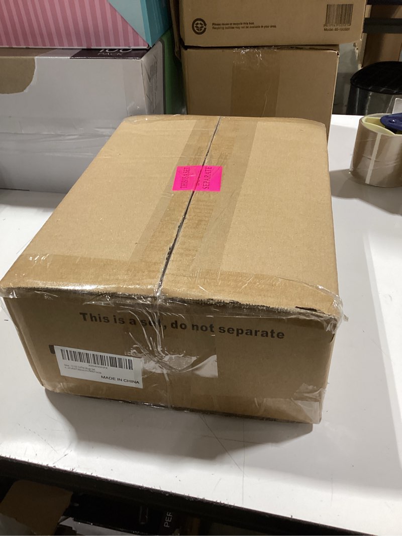Condition photo showing New/Like New for 12 oz coffee mugs set of 6, modern coffee mugs set with handle for tea/latte/cappuccino/milk/cocoa. multicoloured 6 count?pack of 1?