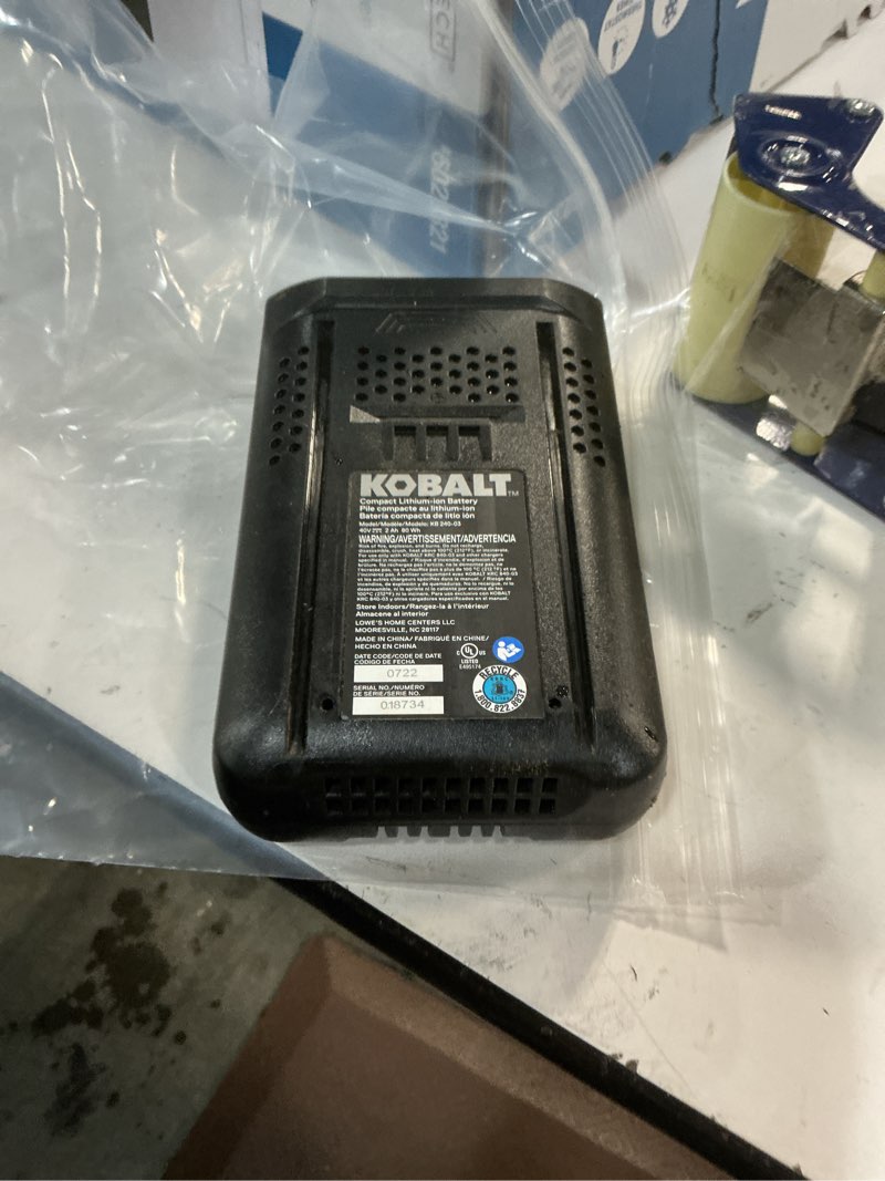 Condition photo showing As Is for Kobalt 40 -Volt, 2 Ah 1 -Pack Lithium Ion (Li-ion) Battery | KB 240-03 3809903