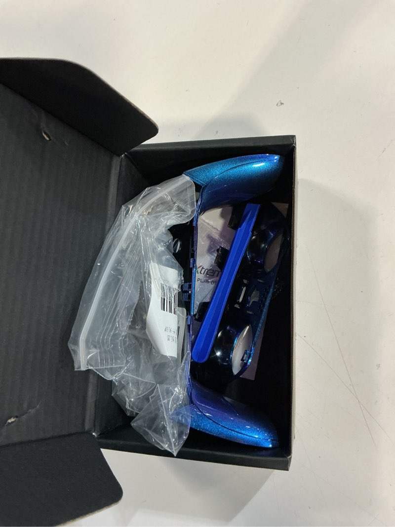 Condition photo showing Good Condition for eXtremeRate Top Bottom Decorative Trim Shell Compatible with ps5 Edge Controller DIY Replacement Front Back Clip Shell, Custom Chameleon Purple Blue Plates Cover Compatible with ps5 Edge Controller