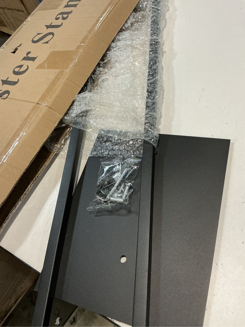 Condition photo showing New/Like New for Poster Stand for Display, Sign Holder Floor Stand, Double Sided Banner Stand with Non-Slip Base, Metal Heavy Duty 75“ Height Adjustable Standing Sign Holder for Board Foam (Double-Pole Sign Stand, 1pack)