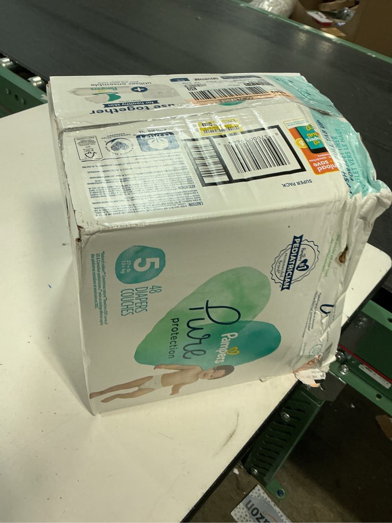 Condition photo showing New/Like New for pampers pure protection diapers super pack - size 5 - 48ct