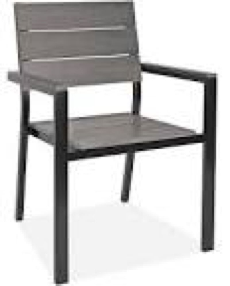 (Incomplete)) Outdoor Patio Dining Chairs Color: Gray set of 4 