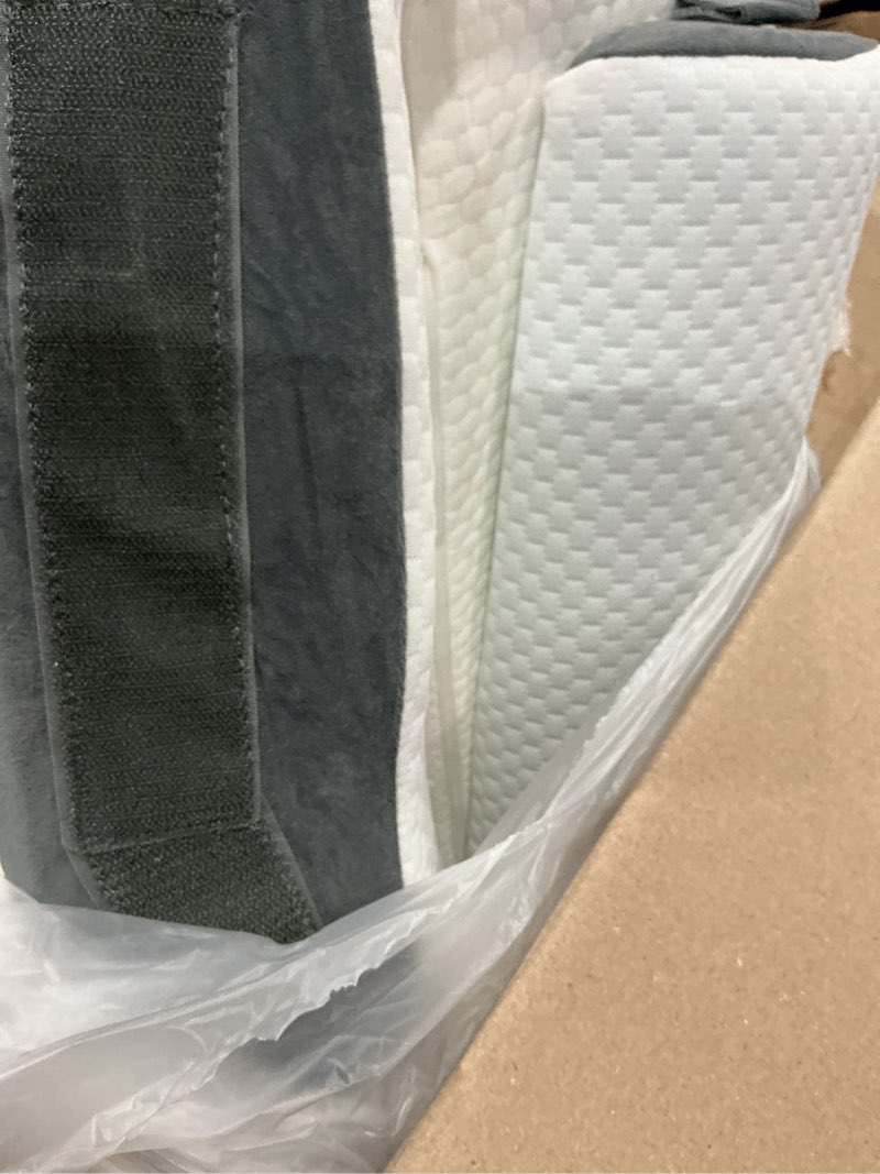 Condition photo showing As Is for orthopedic bed wedge pillow set memory foam infinitely adjustable angles triangle pillow for leg knee support sleep apnea back pain relief acid reflux snoring sitting up rest post surgery recovery